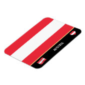 Oostenrijkse vlag en Oostenrijks land reizen/Ooste Magneet (Linkerzijde)