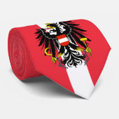 Oostenrijkse vlag en zakenlieden Oostenrijk, reize Stropdas (Opgerold)