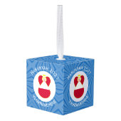 Oostenrijkse vlag engel Chanoeka gepersonaliseerd Decoratie (Achter hoekig)