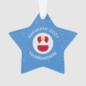 Oostenrijkse vlag engel Chanoeka gepersonaliseerd Ornament (voorkant)
