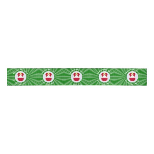 Oostenrijkse vlag engel kerst gepersonaliseerd grosgrain lint (Voorkant)