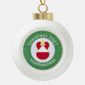 Oostenrijkse vlag engel kerst gepersonaliseerd keramische bal ornament (Voorkant)