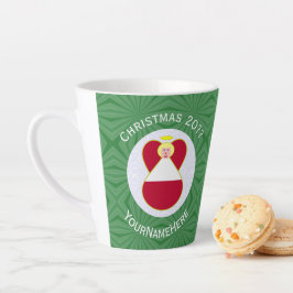 Oostenrijkse vlag engel kerst gepersonaliseerd latte mok