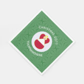 Oostenrijkse vlag engel kerst gepersonaliseerd servet (Hoek)