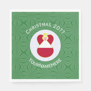 Oostenrijkse Vlag Engel Kerst Persoonlijk Servet
