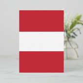 Oostenrijkse vlag folie uitnodiging (Staand Voorkant)