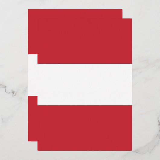 Oostenrijkse vlag folie uitnodiging (Voorkant / Achterkant)