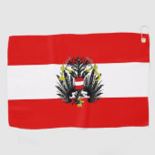 Oostenrijkse vlag golfhanddoek (Horizontaal)