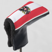 Oostenrijkse vlag golfheadcover (3/4 voorkant)