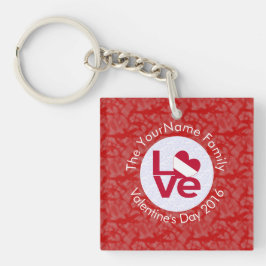 Oostenrijkse Vlag Hart LIEFDE Rood Gepersonaliseer Sleutelhanger