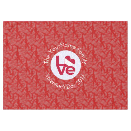 Oostenrijkse Vlag Hart LIEFDE Rood Gepersonaliseer Tafelkleed