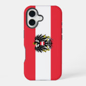 Oostenrijkse vlag iPhone 16 hoesje (Achterkant)