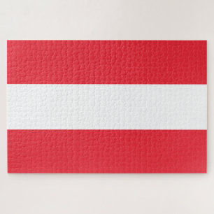 Oostenrijkse vlag Jigzaag Puzzle Legpuzzel