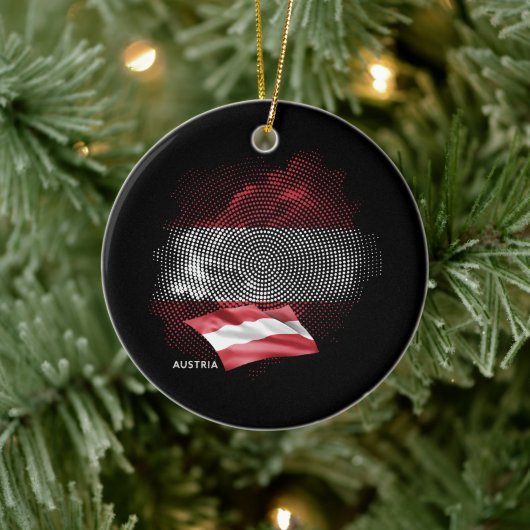 Oostenrijkse vlag keramisch ornament (Boom)