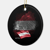 Oostenrijkse vlag keramisch ornament (Links)