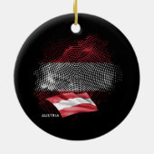 Oostenrijkse vlag keramisch ornament (Achterkant)
