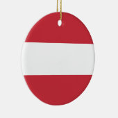 Oostenrijkse vlag keramisch ornament (Rechts)