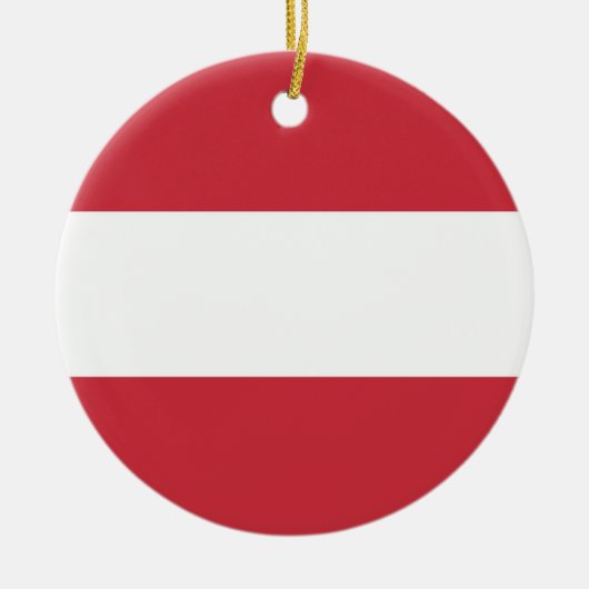 Oostenrijkse vlag keramisch ornament (Voorkant)
