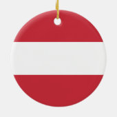 Oostenrijkse vlag keramisch ornament (Achterkant)