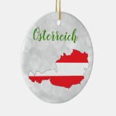 Oostenrijkse vlag keramisch ornament (Rechts)