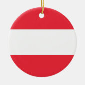 Oostenrijkse vlag keramisch ornament (Voorkant)