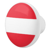 Oostenrijkse vlag keramische knop (Rechts)