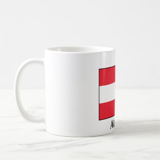 Oostenrijkse vlag koffiemok (Links)