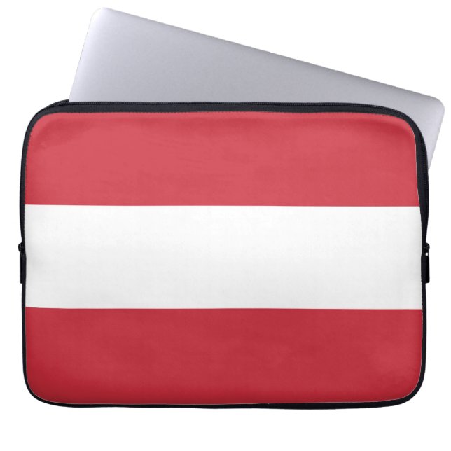 Oostenrijkse vlag laptop sleeve (Voorkant)
