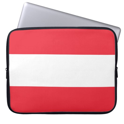 Oostenrijkse vlag laptop sleeve (Voorkant)