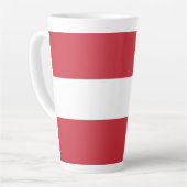 Oostenrijkse vlag latte mok (Linkerhoek)