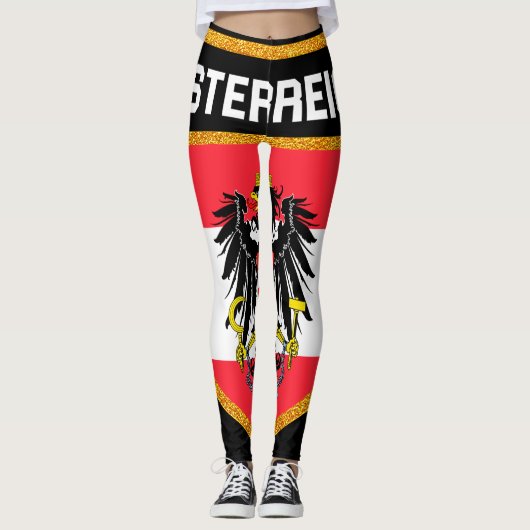Oostenrijkse vlag leggings (Voorkant)