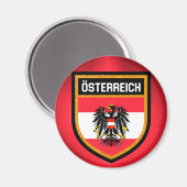 Oostenrijkse vlag magneet (Voorkant / Achterkant)