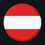 Oostenrijkse vlag magneet<br><div class="desc">Oostenrijkse vlag. Geweldige kwaliteit Oostenrijk vlag. We hebben andere Oostenrijk cadeau producten,  Oostenrijk shirten met zowel voor- en achterkant prints,  Oostenrijk mokken,  Oostenrijk kaarten en nog veel meer voor Oostenrijk</div>