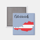 Oostenrijkse vlag magneet (Voorkant / Achterkant)