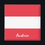 Oostenrijkse vlag Magnet, vakantie, Oostenrijk Magneet<br><div class="desc">Austria Fridge Magnet met Austrian Flag - hou van mijn land, reizen, vakantie collectie voor patriotten / sportfans</div>
