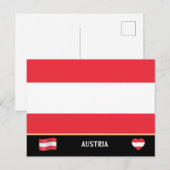 Oostenrijkse Vlag & Oostenrijk reis / Oostenrijk Briefkaart (Voorkant / Achterkant)