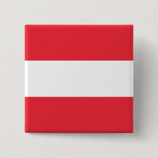 Oostenrijkse vlag (Oostenrijk) Vierkante Button 5,1 Cm