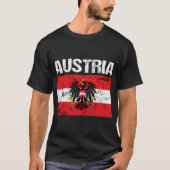 Oostenrijkse vlag Oostenrijk Wenen Eagle T T-shirt (Voorkant)