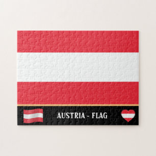 Oostenrijkse vlag & Oostenrijks land / Oostenrijk Legpuzzel