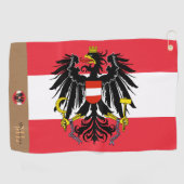 Oostenrijkse vlag & Oostenrijkse monogrammen Golfh Golfhanddoek (Horizontaal)