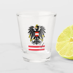Oostenrijkse vlag & Oostenrijkse staat patriot/spo Shot Glas