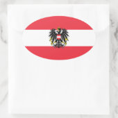 Oostenrijkse vlag ovale sticker (Tas)