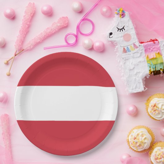 Oostenrijkse vlag papieren bordje (Feest)