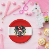 Oostenrijkse vlag papieren bordje (Feest)