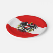 Oostenrijkse vlag papieren bordje (Gekanteld)