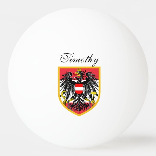 Oostenrijkse vlag pingpongbal (Voorkant)