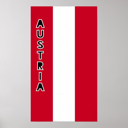 Oostenrijkse vlag poster (Voorkant)