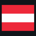 Oostenrijkse vlag poster<br><div class="desc">Oostenrijkse vlag</div>