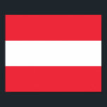 Oostenrijkse vlag poster<br><div class="desc">Oostenrijkse vlag</div>