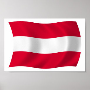 Oostenrijkse vlag Poster afdrukken